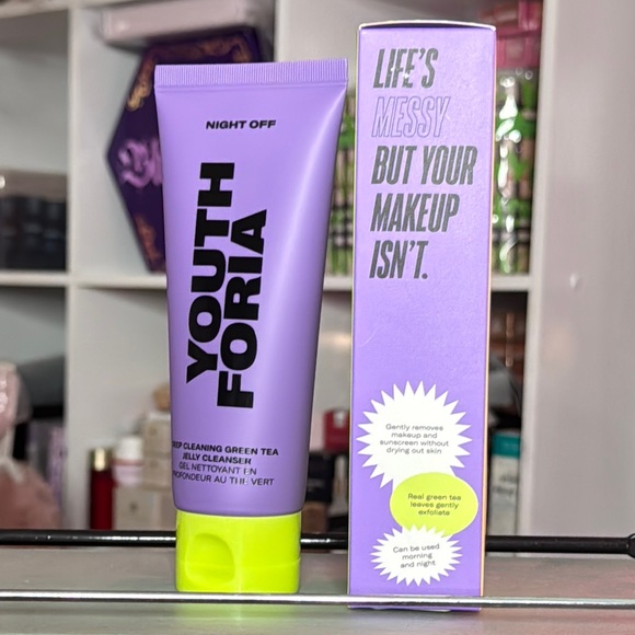 Youthforia $32msrp Night Off Deep Cleansing Green Tea Jelly Cleanser - Picture 4 of 4